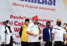 Istimewa, Pasangan None-Zunnun Daftar di KPU diantar oleh NH