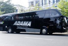 Bus Branding ADAMA Bawa Danny-Fatma ke Lokasi Pengundian Nomor Urut