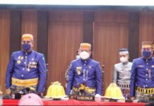Chaidir Syam ‘Curhat’ ke Plt Gubernur Soal Pengurangan Anggaran di Acara HUT ke 62 Kabupaten Maros