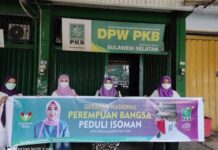 Ringankan Beban Warga Terdampak Pandemi, Perempuan PKB Sulsel Bagikan Sembako dan APD