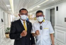 Laporkan Kinerja Golkar Sulsel, Sekjen Partai Golkar Apresiasi Kerja Politik Taufan Pawe