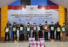 Sebanyak 1.189 Warga Dapat Sertifikat Tanah di Pinrang