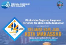 Rayakan HUT Makassar ke 414, PDAM Lakukan Acara Makan Kue Tradisional