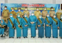 Ketua TP PKK Maros Kukuhkan Pengurus Kecamatan Kelurahan, Ulfiah Chaidir: PKK dan PAUD Harus Bersinergi