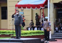 Pimpin Apel Gelar Pasukan Operasi Lilin 2021 Di Polres, Bupati Maros Sampaikan Pesan Kapolri