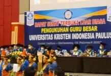 Lima Professor Asal UKI Paulus dikukuhkan, Termasuk Rektor