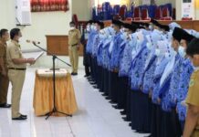 Wabup Ambil Sumpah 55 CPNS Kabupaten Pinrang, Sah Sebagai PNS
