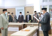 isi Jabatan Kosong, Bupati Pinrang Lantik Inspektur Kabupaten