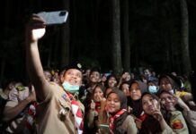 Berkemah Bersama Pelajar di Moncong Sipolong Gowa, Gubernur Andi Sudirman Dorong Pramuka jadi Agen Perubahan