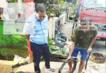 Direktur Teknik PDAM Makassar Asdar Ali Tinjau Pengerjaan Pipa Air Baku di Nipa-Nipa, Himbau Warga Terdampak Tampung Air Sementara