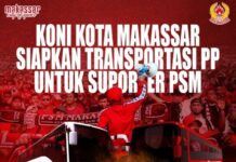 Suporter PSM Semangat Mau Naik Bus Gratis KONI Makassar Otw Parepare