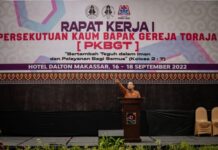 Gubernur Andi Sudirman Buka Raker PKBGT, Diikuti 77 Klasis Gereja Toraja se Indonesia