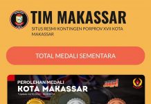 Bertengger di Papan Atas Klasemen Porprov XVII, KONI Makassar Buat Web Khusus Update Perolehan Medali Atletnya