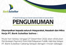 Akhir Desember, Bank Sulselbar Buka Payment Point Mal Pelayanan Publik di Selayar