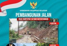 Buka Daerah Terisolir Jalan Ruas Rantepao-Sa’dan, Gubernur Andi Sudirman: Konstruksi Jalan Aspal Plus Bahu Beton