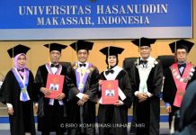 Rektor Unhas Proff JJ Kukuhkan Dua Guru Besar Bidang Ilmu Nutrisi Ternak dan Bidang Ilmu Bahasa