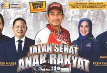 Pendaftar Jalan Sehat Anak Rakyat di Kecamatan Biringkanaya Tembus 20 Ribu