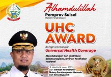 Era Kepemimpinan Gubernur Andalan, Pemprov Sulsel Raih UHC Award Pertama Kali