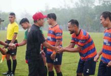 Diguyur Hujan Deras, Ahmad Susanto Buka Turnamen Sepakbola Ramadhan Danwing Cup I 2023