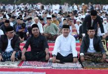 Camat Ujung Pandang Syahrial Syamsuri Lebaran di Lapangan Karebosi