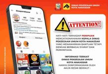 Hati-hati, Pelaku Penipuan Pencatut Nama Kadis PU Makassar Masih Berkeliaran