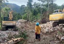 Parah, Tambang Ilegal di Labuaja Maros Penghancur Jalan Beton Kembali Beroperasi