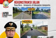 Peduli Masyarakat, Pemprov Sulsel Lanjutkan Rekonstruksi Ruas Boro – Jeneponto