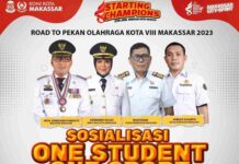 Ramaikan Sosialisasi “One Student One Sport” KONI Makassar di MaRI