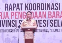 Buka Rakor Unit Kerja Pengadaan Barang Jasa, Pj Sekprov Sulsel: Berdayakan Penyedia Lokal