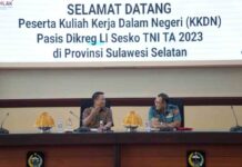 Sambut Rombongan KKDN Pasis Dikreg Sesko TNI, Andi Darmawan Bintang Sampaikan Pesan Gubernur Sulsel