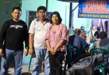 Mendukung Program Garda Kamtibmas Indonesia, Bacaleg PSI Santun Manurung Kunjungi Posko Siskamling