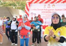 Buka Lomba SKJ DWP Makassar, Begini Cara Indira Yusuf Ismail Ajak Masyarakat Bugar