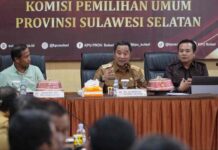 Satu Meja Komisioner KPU se-Sulsel, Berikut Pesan Titipan Pj Gubernur Bahtiar