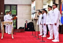 Lantik Empat Pj Kepala Daerah di Sulsel, Ini Pesan Pj Gubernur Bahtiar
