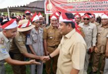 Pj Gubernur Bahtiar Hadiri Deklarasi Pemilu Damai dan Netralitas ASN Di Palopo