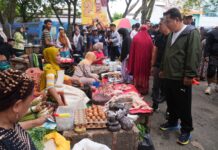Top, Selain Berolahraga Bersama Warga, Pj Gubernur Bahtiar ini Pantau Harga di Pasar Tradisional Sembari Beri Bibit ke Petani
