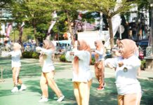 HUT DWP ke-24 di Makassar Dimeriahkan dengan Senam SKJ Serentak dan Lomba