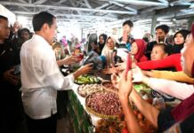 Cek Harga Cabai dan Bawang di Pasar Mungkid, Jateng, Presiden Jokowi: Harga Beras Naik Karena Belum Masuk Masa Panen