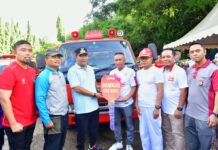 Pemprov Sulsel Serahkan Bantuan Satu Unit Kendaraan Pendam Kebakaran ke Pemkab Bone