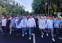 Puluhan Ribu Warga Maros Meriahkan Jalan Santai, Peringati Tiga Tahun Kepimipinan Chaidir-Suhartina