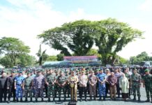 Ikrar Pemilu Damai 2024 Dibacakan Pj Gubernur Sulsel Pada Apel Gelar Pasukan di Lapangan M Yusuf Makodam XIV Hasanuddin