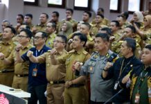 Pj Sekda Pimpin Rakor Pengawalan Distribusi Logistik Guna Mewujudkan Tanggungjawab Pemilu Damai