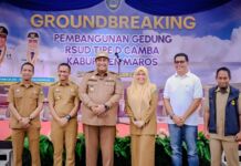 Bupati Maros Meletakkan Batu Pertama Pembangunan RSUD Camba