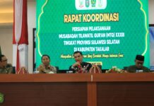 Sekda Takalar Wakili Pj. Bupati Pimpin Rakor Kab/Kota Terkait Persiapan Pelaksanaan MTQ XXXIII Tingkat Sulsel