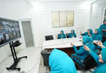 Ninuk Triyanti Zudan Silaturahmi Virtual Bersama Pengurus PKK dan Dekranasda Kabupaten/Kota se Sulsel