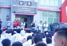 Penyampaian Ketua Umum KONI Makassar Ahmad Susanto Bikin Semangat Berapi-api ke Ratusan Atlet Taekwondo