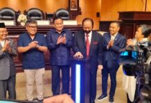 Surya Paloh Orasi Kebangsaan di Acara Bedah Buku Willy Aditya “Pancasila di Rumahku”