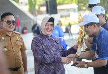 Indira Yusuf Ismail Semangati Kompetisi Peserta O2SN SD-SMP Kota Makassar