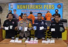 Baru Jabat Kapolres Pelabuhan Makassar, AKBP Restu Widjayanto Tangkap Terduga Bandar Sabu dan Kurirnya, Barang Buktinya Wow Mengejutkan 6,7 Kg Bro
