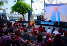 Ada Dongeng Keliling Hibur 100 Siswa SDN Garuda di Panggung F8 Makassar